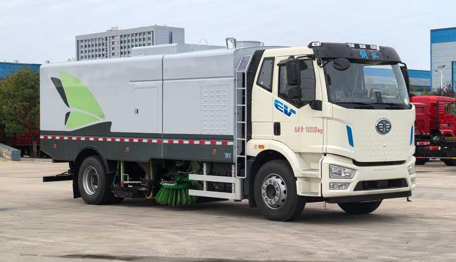 Chengli New-Energy 18-Ton Electric Sweeper-Washer on FAW Jiefang CA1181P62L2BEV1 Chassis Chengli New-Energy 18-Ton Electric Sweeper-Washer on FAW Jiefang CA1181P62L2BEV1 Chassis